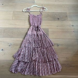 Tory Burch Wild Pansie Ruffled Tiered Dress